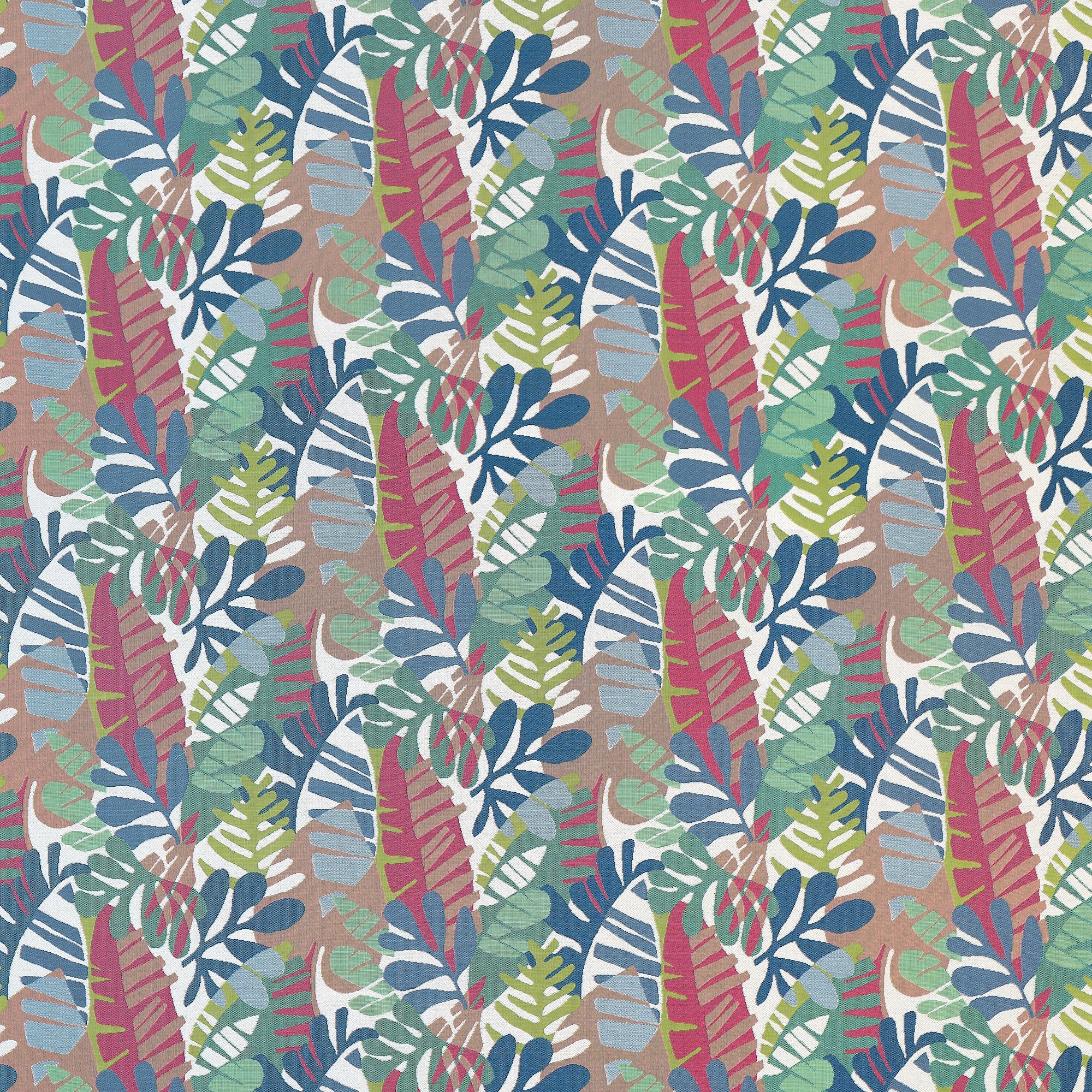 W81792 Ipanema Cornflower and Peony Acadia Fabric by Thibaut