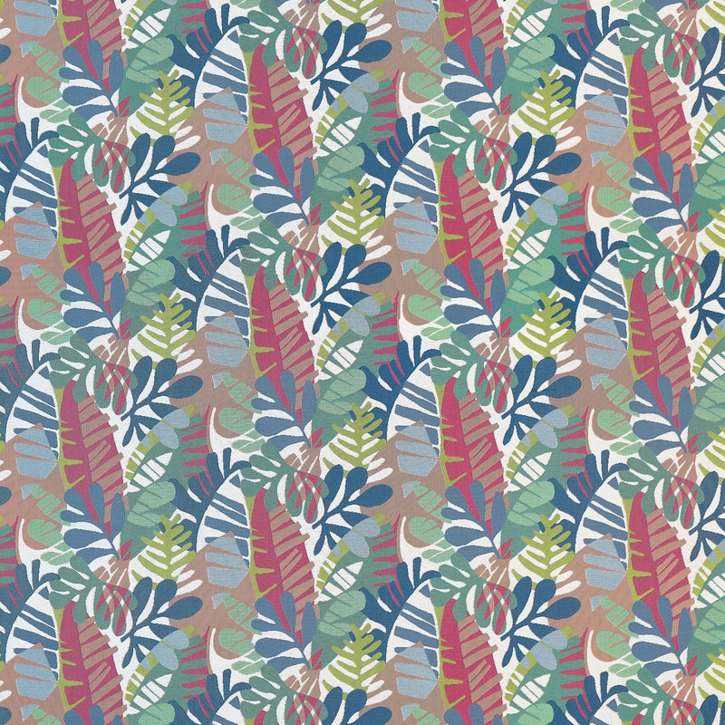 W81792 Ipanema Cornflower and Peony Acadia Fabric by Thibaut