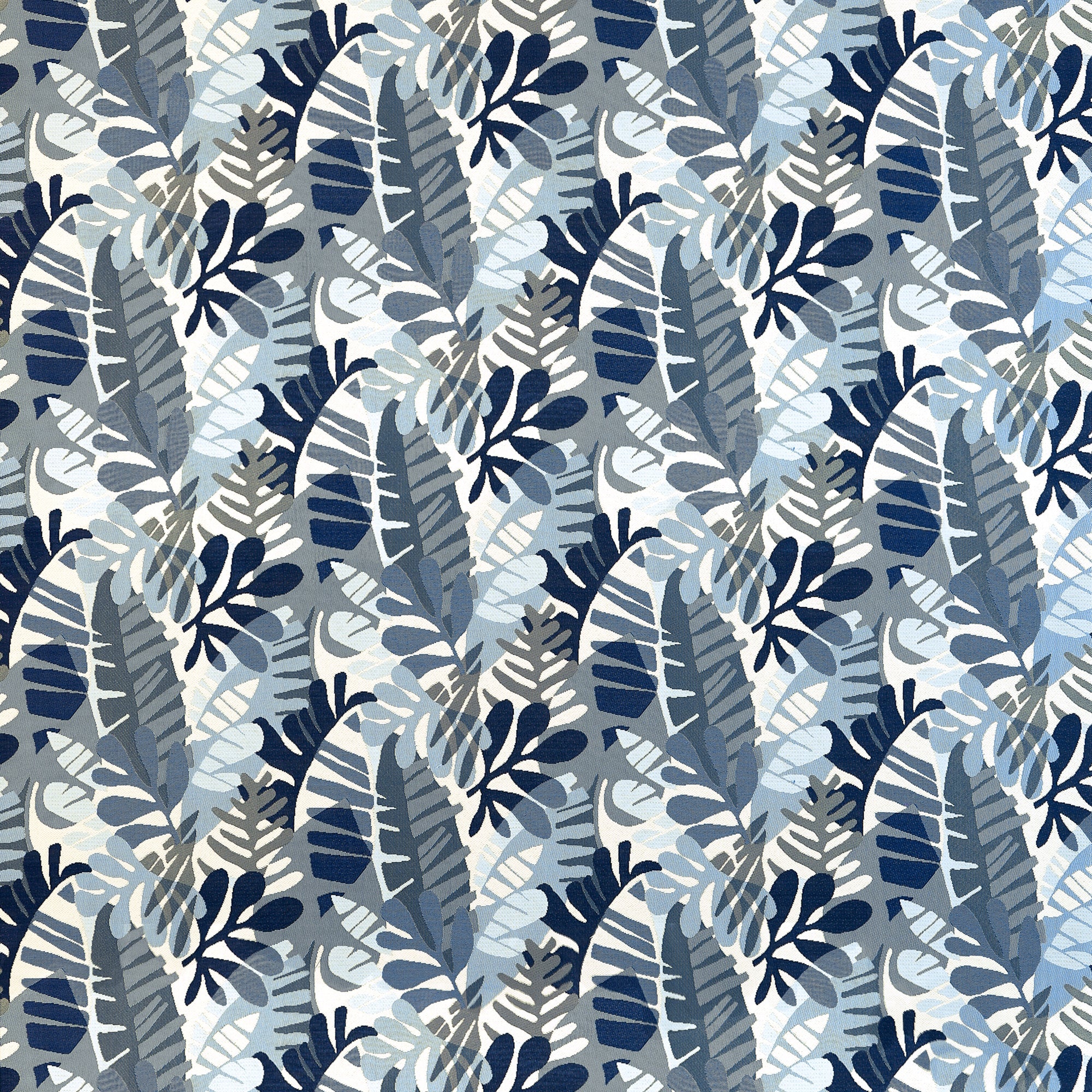 W81794 Ipanema Navy and Sky Acadia Fabric by Thibaut