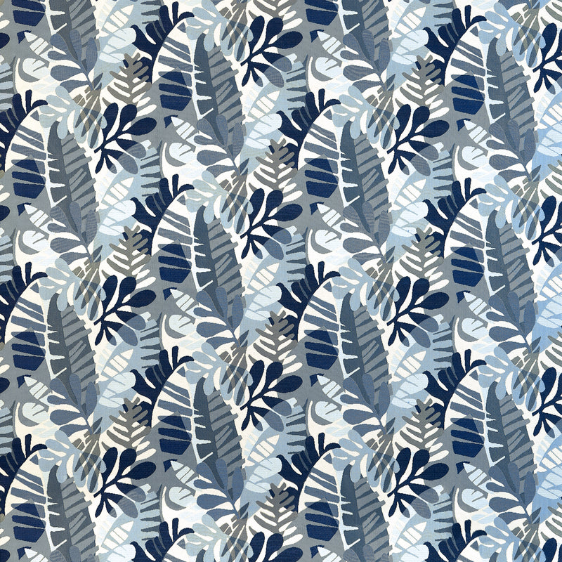 W81794 Ipanema Navy and Sky Acadia Fabric by Thibaut