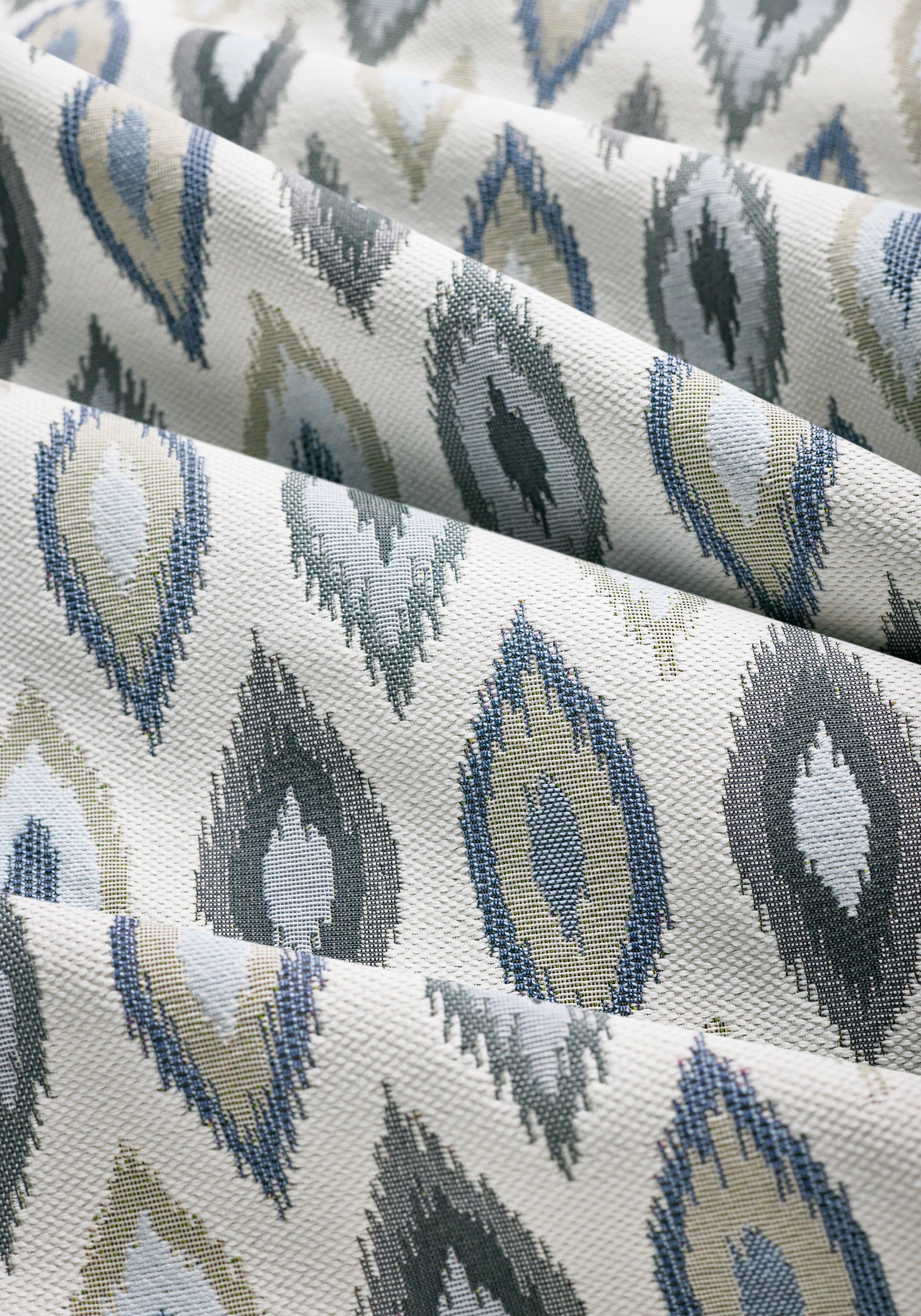 W81799 Beliza Navy and Sky Acadia Fabric by Thibaut