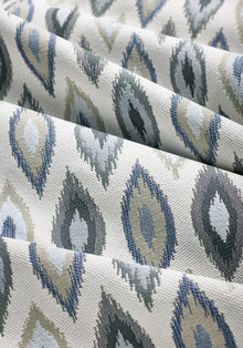 W81799 Beliza Navy and Sky Acadia Fabric by Thibaut