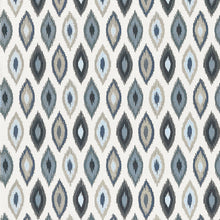 W81799 Beliza Navy and Sky Acadia Fabric by Thibaut