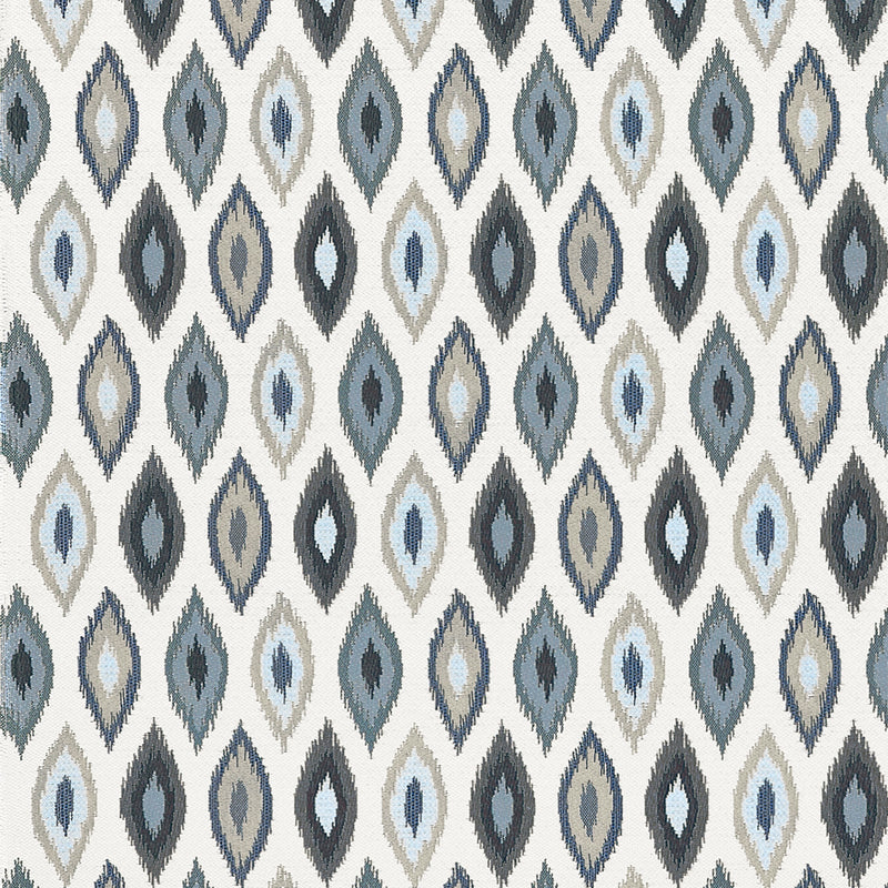 W81799 Beliza Navy and Sky Acadia Fabric by Thibaut