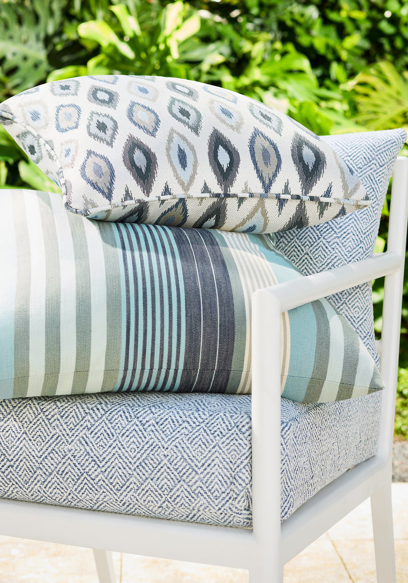 W81799 Beliza Navy and Sky Acadia Fabric by Thibaut