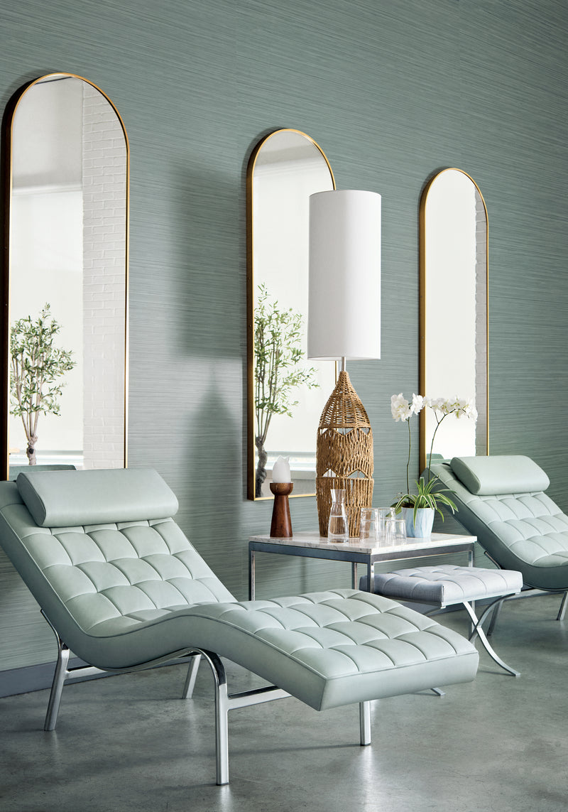 W9107 Ainsley Seafoam Woven Essentials Fabric by Thibaut