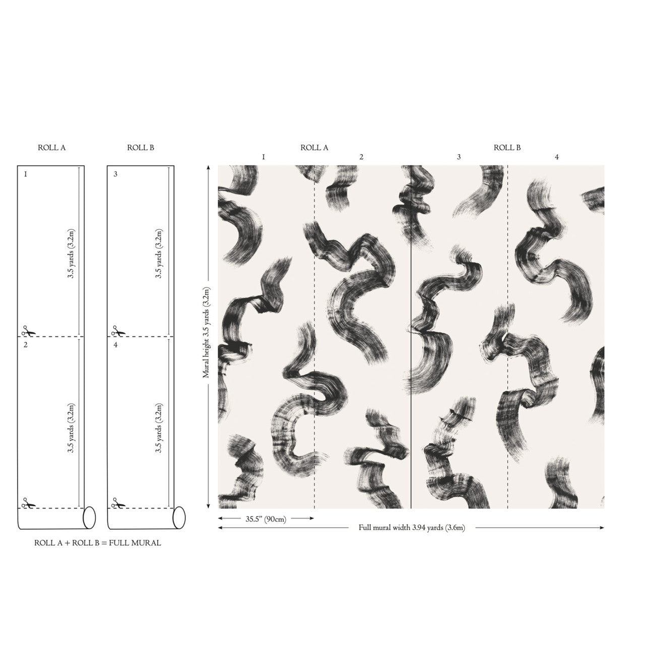 W955/01 Tsauri Mural Alabaster by Black Edition