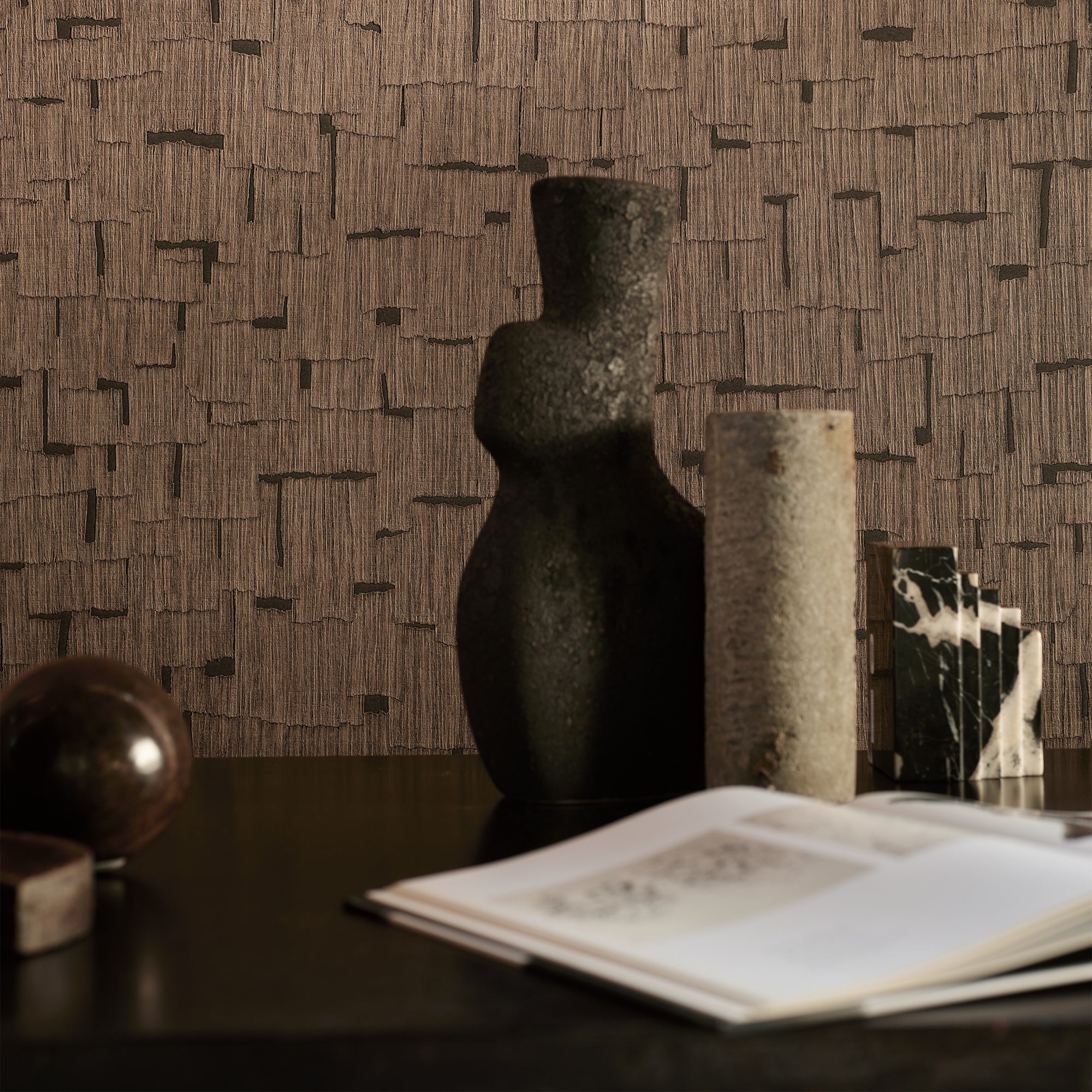 W968/05 Kabu Walnut Kabu Wallpaper by Black Edition