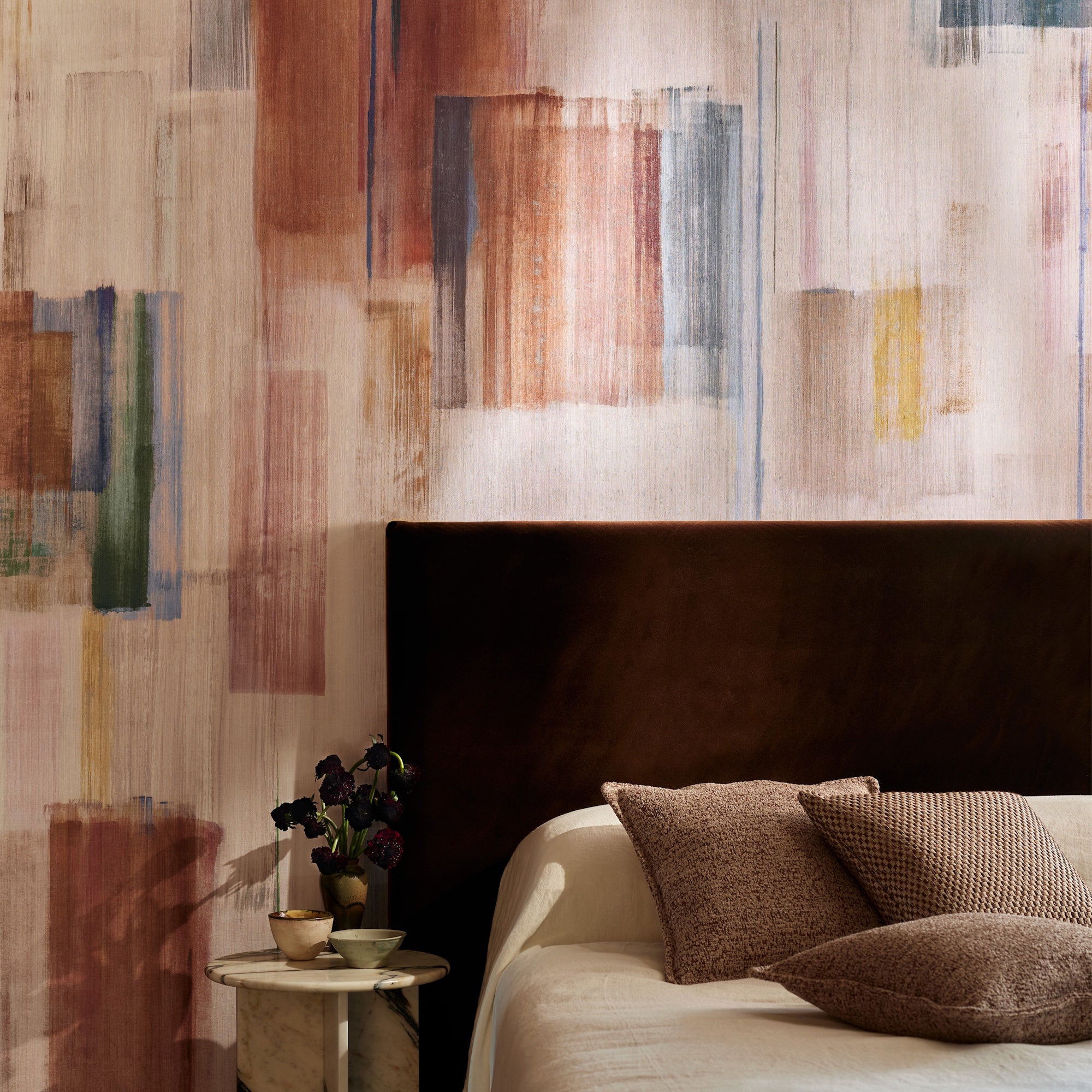 W971/02 Zeya Mural Sienna Kabu Wallpaper by Black Edition