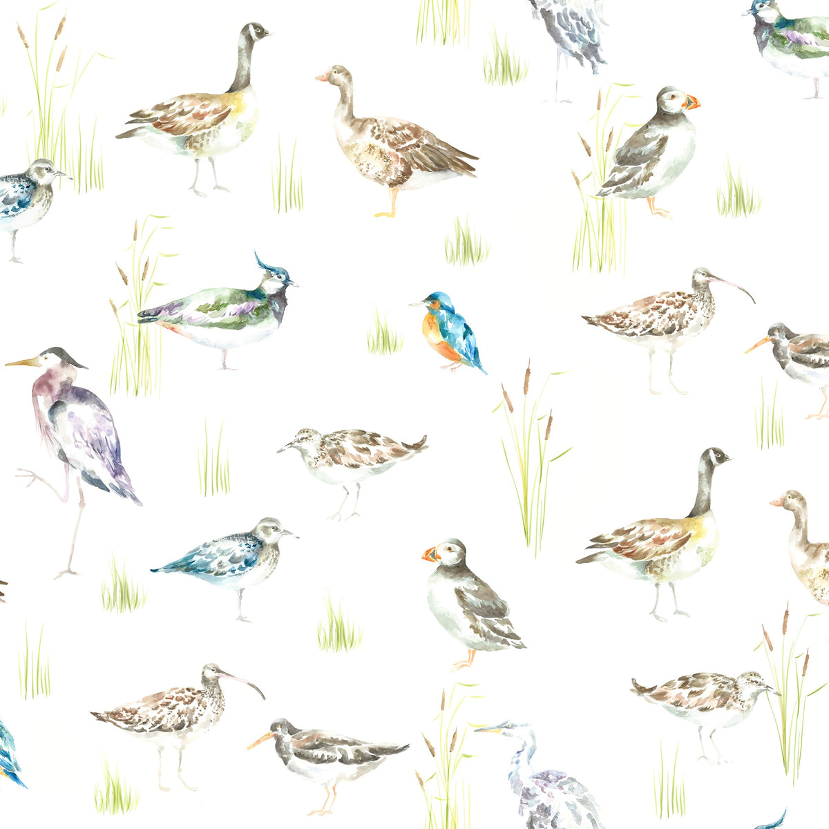 Waterfowl Linen Wallpaper by Voyage Maison | WATERFO/WPO/LIN