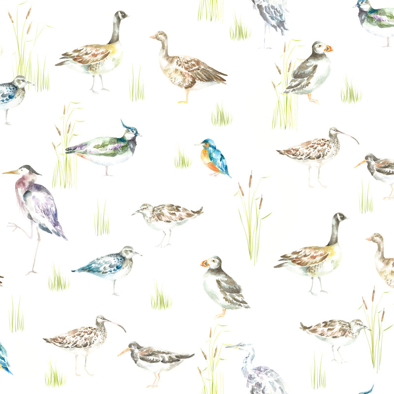 Waterfowl Linen Wallpaper by Voyage Maison | WATERFO/WPO/LIN