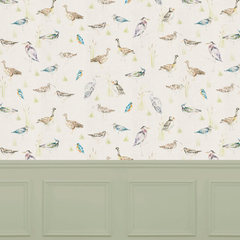 Waterfowl Linen Wallpaper by Voyage Maison | WATERFO/WPO/LIN