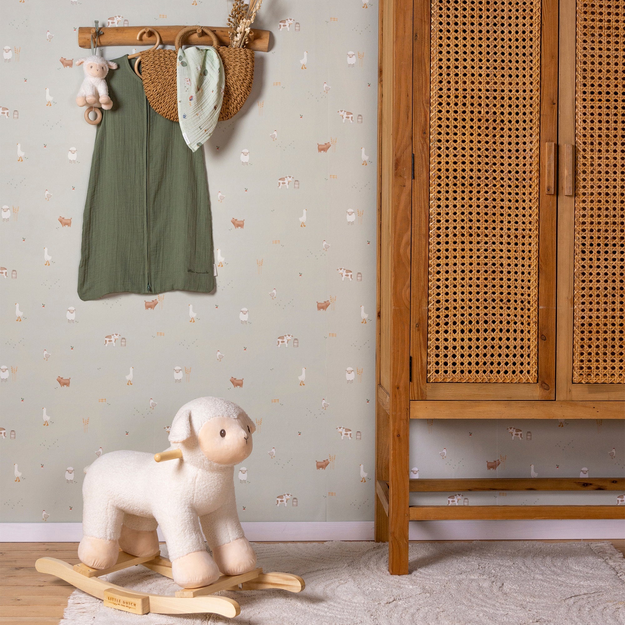 WD110022 Little Farm Multicolour Wallpaper by Little Dutch