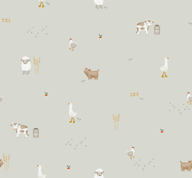 WD110022 Little Farm Multicolour Wallpaper by Little Dutch