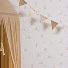 WD110023 Baby Bunny Brown/white Wallpaper by Little Dutch