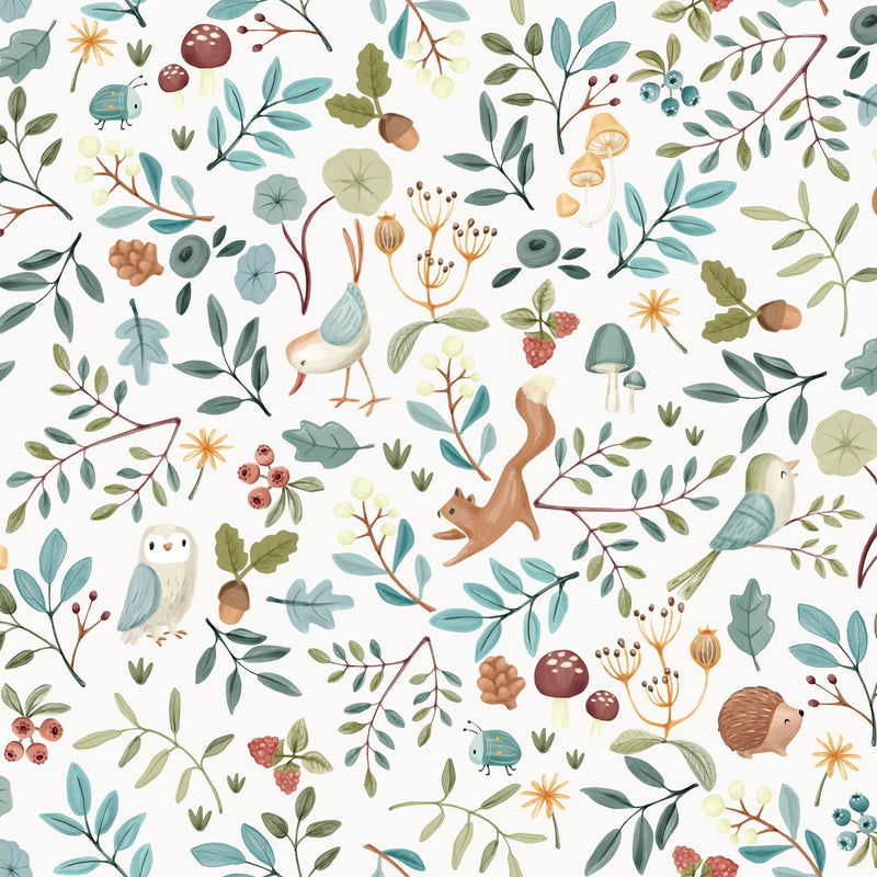 WD110030 Forest Wonders Multicolour Wallpaper by Little Dutch