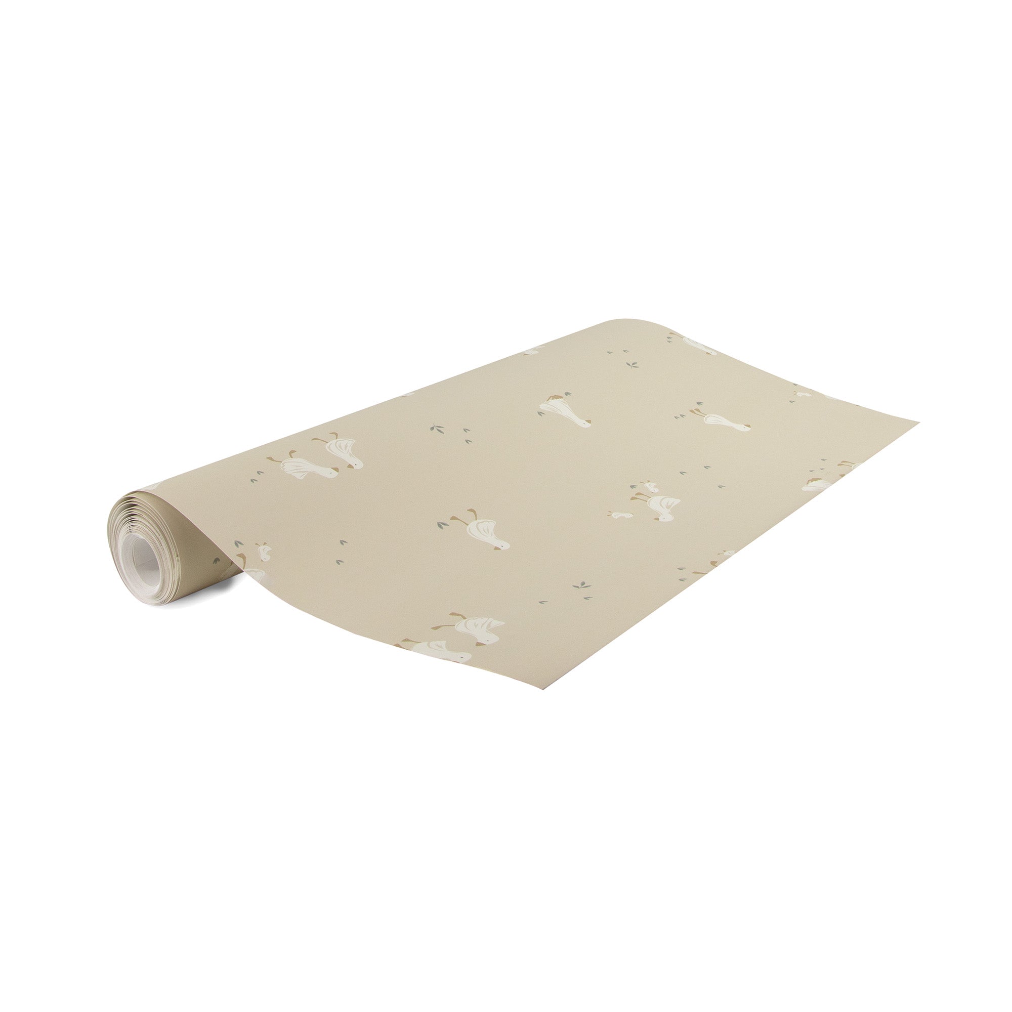 WD110032 Vliesbehang Little Goose Natural Beige/white Wallpaper by Lit