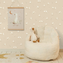 WD110032 Vliesbehang Little Goose Natural Beige/white Wallpaper by Lit