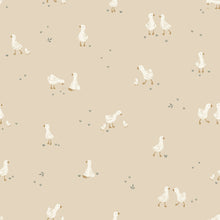 WD110032 Vliesbehang Little Goose Natural Beige/white Wallpaper by Lit