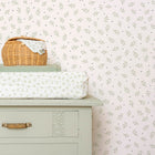 WD111034 Blueberry Leaves White/green Wallpaper by Little Dutch