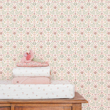 WD115031 Fairy Flowers Pink/green Wallpaper by Little Dutch