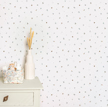 WD119030 Forest Treasures White/blue Wallpaper by Little Dutch