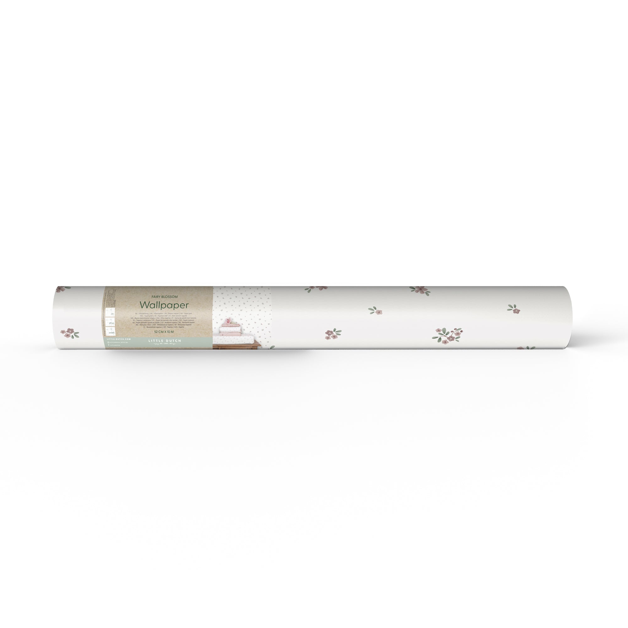 WD119031 Fairy Blossom White/pink Wallpaper by Little Dutch