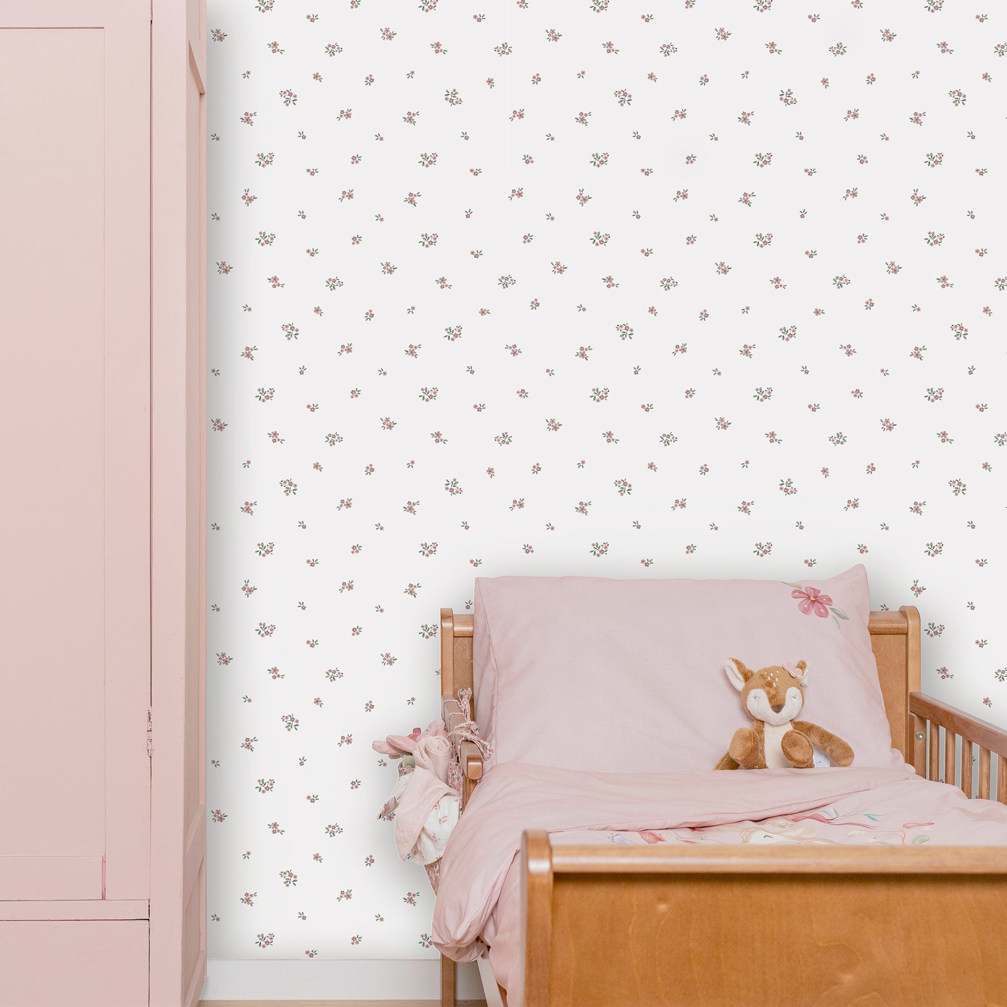 WD119031 Fairy Blossom White/pink Wallpaper by Little Dutch