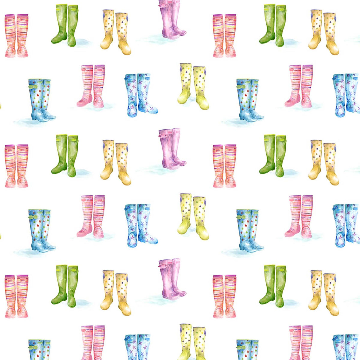 Welly Boots Cream Wallpaper by Voyage Maison | WELLYBO/WPO/CRE