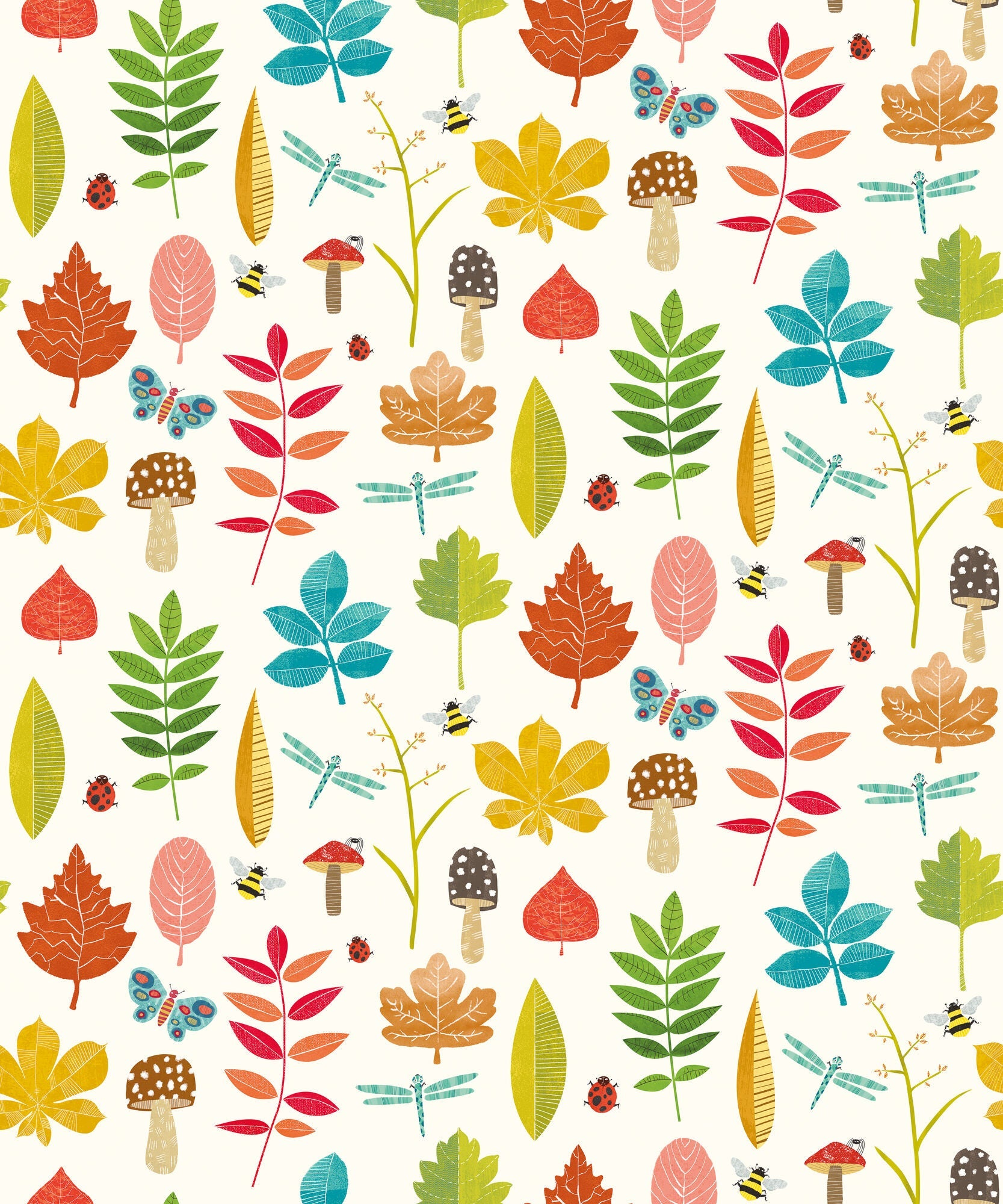 WGU50103W Forest Floor Marmalade Wallpaper by Ohpopsi