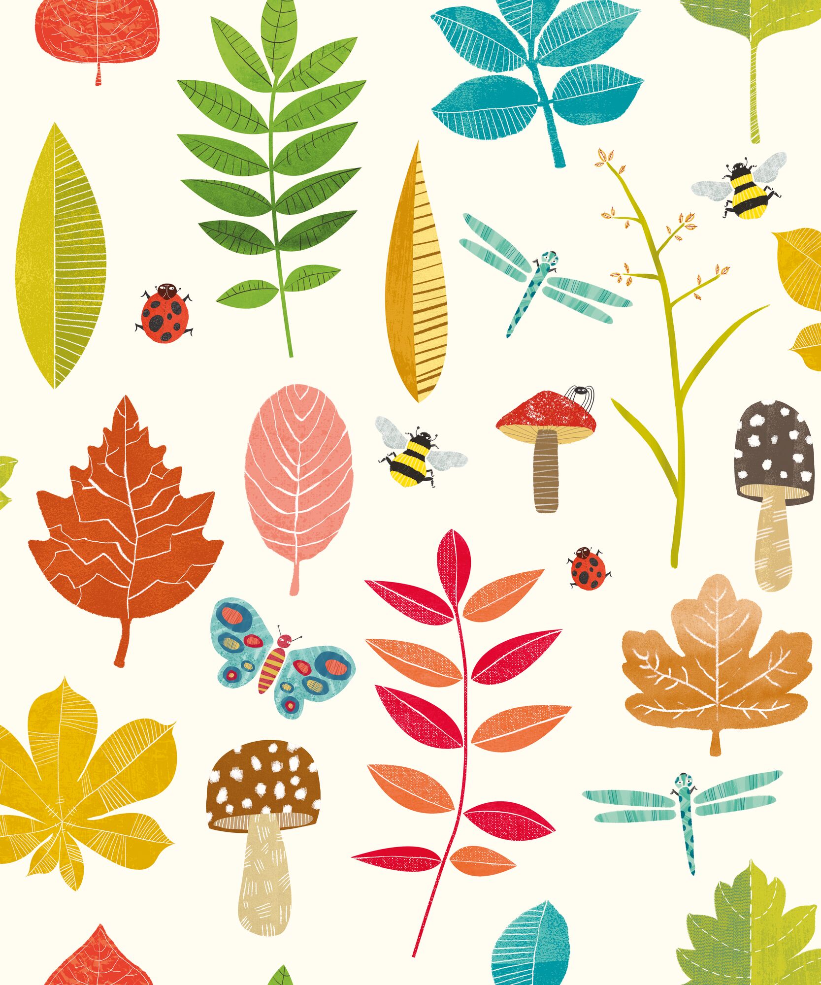 WGU50103W Forest Floor Marmalade Wallpaper by Ohpopsi