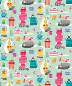 WGU50108W Kitten Kaboodle Spearmint Wallpaper by Ohpopsi