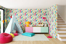 WGU50108W Kitten Kaboodle Spearmint Wallpaper by Ohpopsi