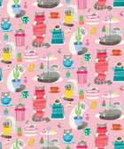 WGU50109W Kitten Kaboodle Bubblegum Wallpaper by Ohpopsi