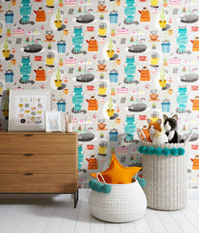 WGU50112W Kitten Kaboodle Peanut Butter Wallpaper by Ohpopsi