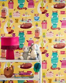WGU50113W Kitten Kaboodle Dandelion Wallpaper by Ohpopsi