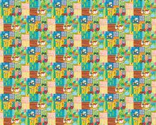 WGU50118W Down On The Farm Teal Twist Wallpaper by Ohpopsi