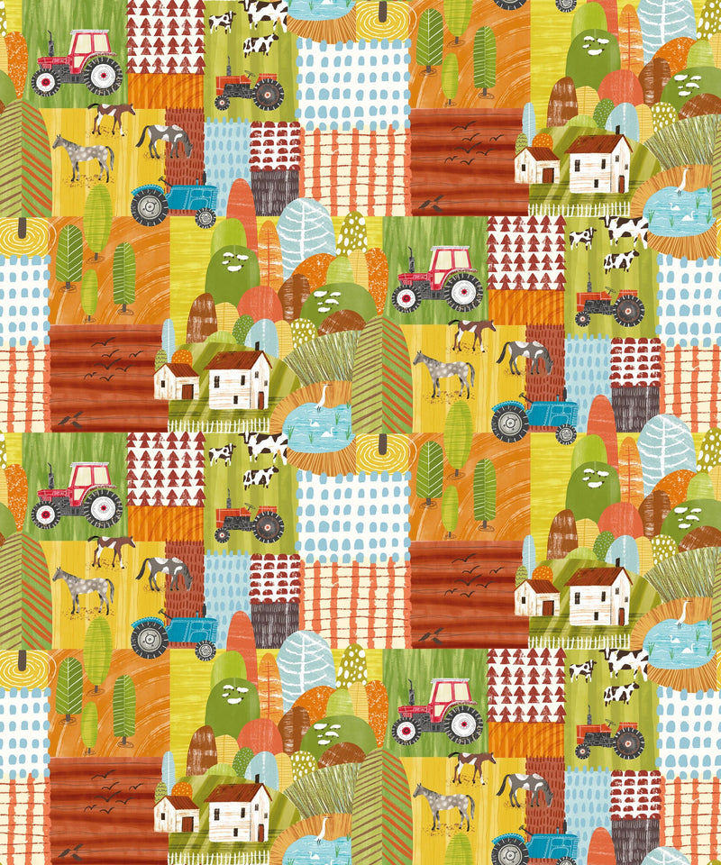 WGU50119W Down On The Farm Orange Crush Wallpaper by Ohpopsi