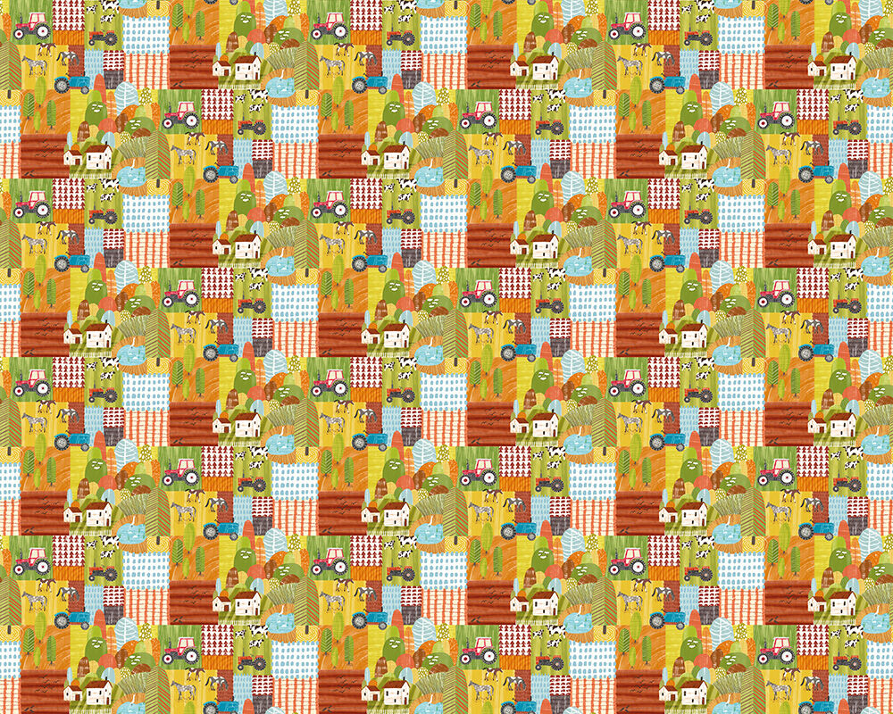 WGU50119W Down On The Farm Orange Crush Wallpaper by Ohpopsi