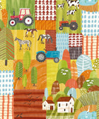 WGU50119W Down On The Farm Orange Crush Wallpaper by Ohpopsi