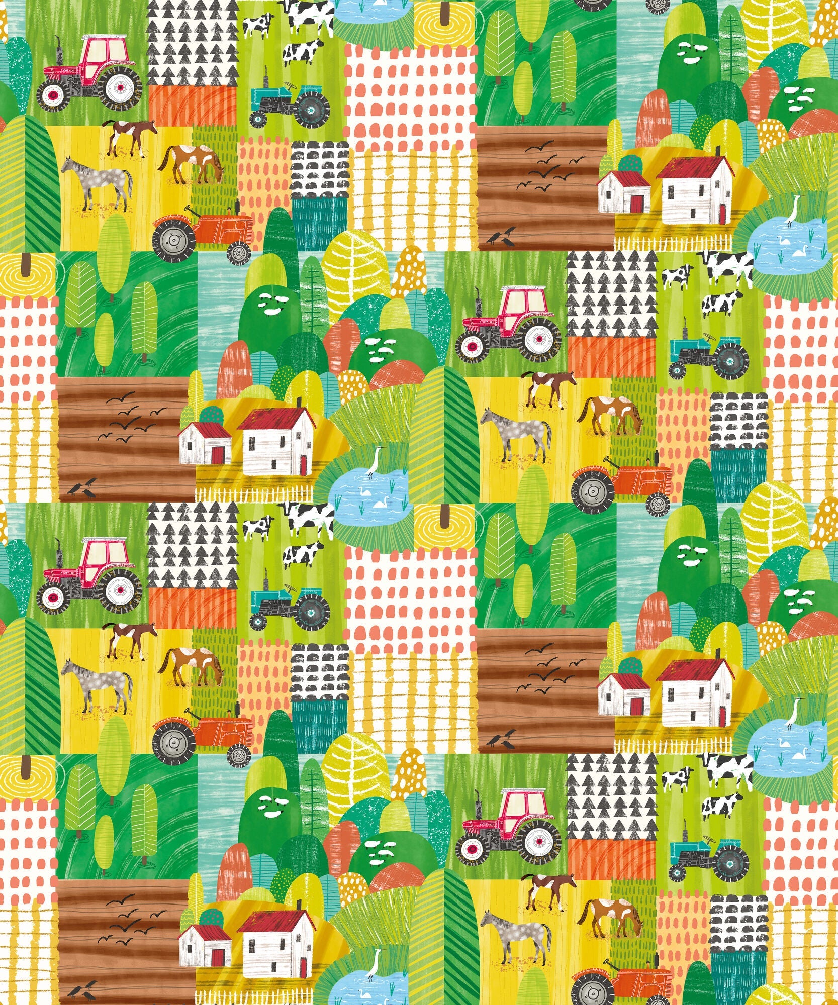 WGU50120W Down On The Farm Apple Citrus Wallpaper by Ohpopsi
