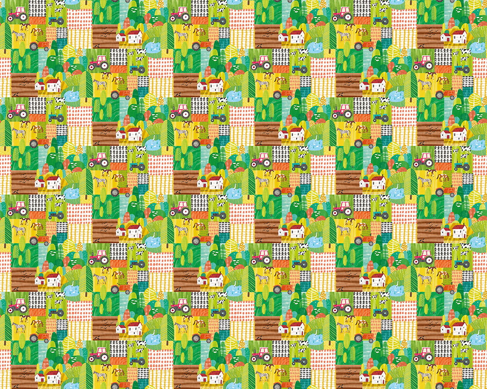 WGU50120W Down On The Farm Apple Citrus Wallpaper by Ohpopsi