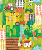 WGU50120W Down On The Farm Apple Citrus Wallpaper by Ohpopsi