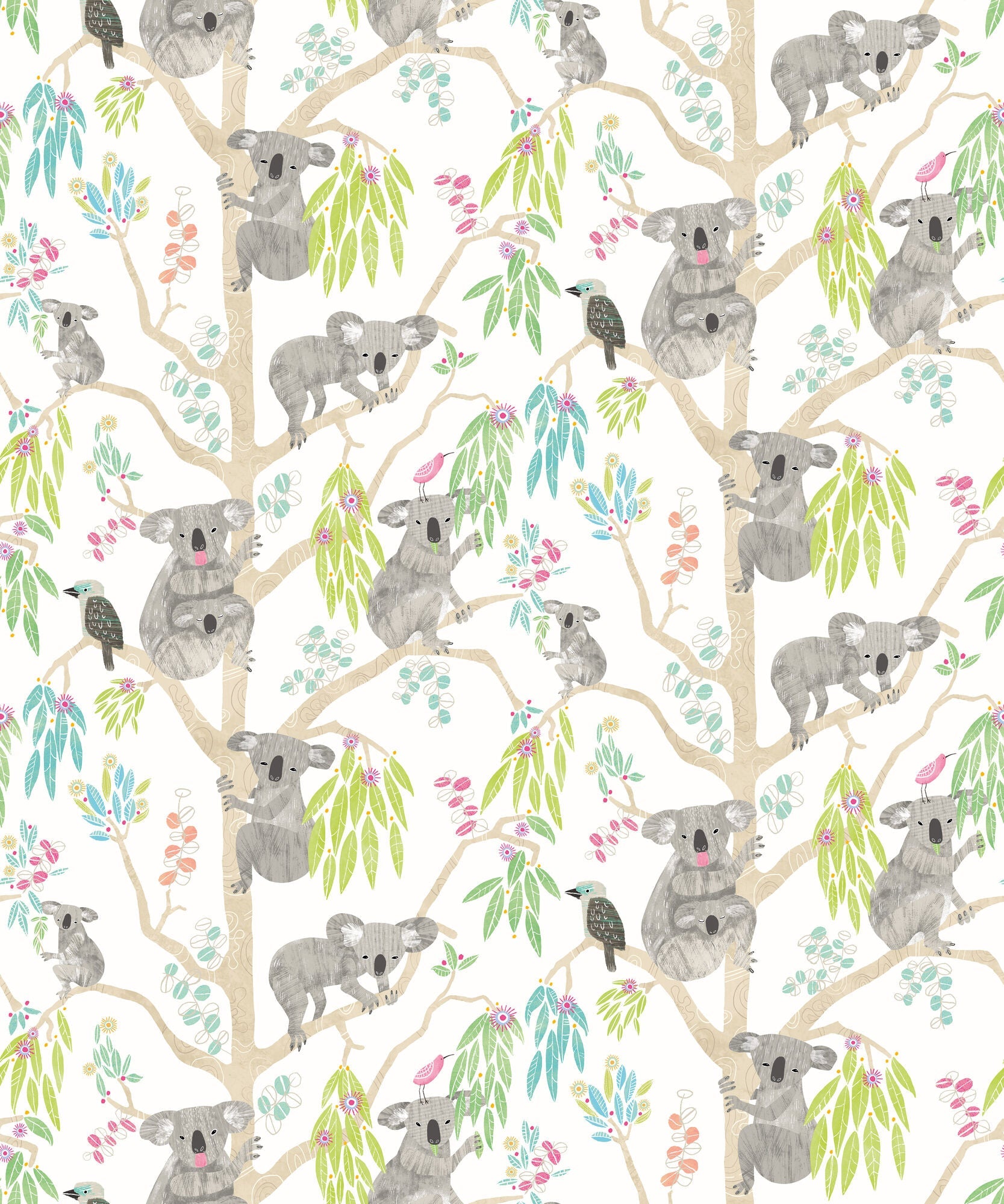 WGU50127W Kooka Koala Candy Apple Wallpaper by Ohpopsi