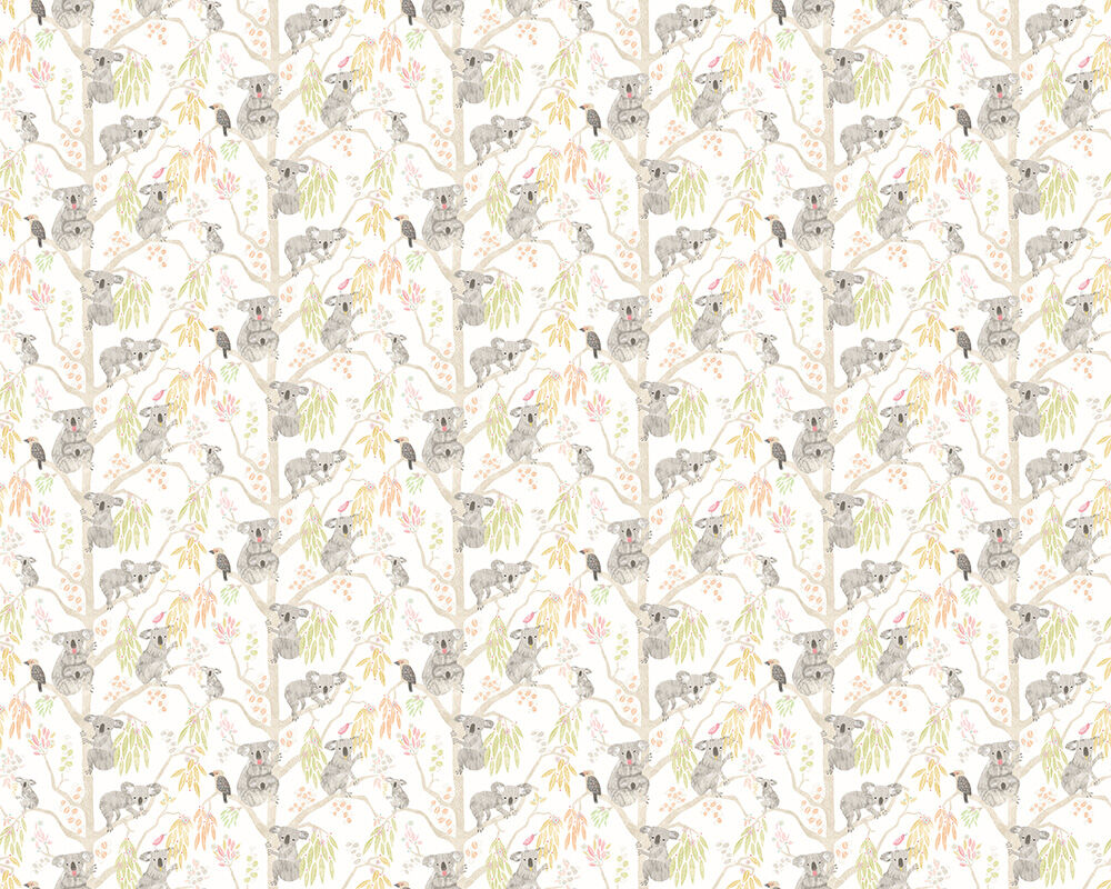 WGU50128W Kooka Koala Flamingo Wallpaper by Ohpopsi