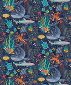 WGU50130W Beneath The Waves Prussian Wallpaper by Ohpopsi