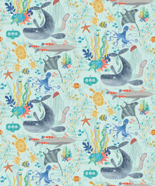 WGU50131W Beneath The Waves Ocean Wallpaper by Ohpopsi