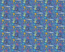 WGU50132W Beneath The Waves Lapis Wallpaper by Ohpopsi