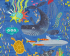 WGU50132W Beneath The Waves Lapis Wallpaper by Ohpopsi