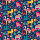 WGU50133W Samba Safari Ink & Cerise Wallpaper by Ohpopsi